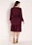 Vestido Bordô Com Franzido Plus Size - Imagem 3