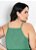Vestido Longo Verde Menta Com Babado Plus Size - Imagem 4