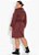 Vestido Marrom Com Mangas Longas Plus Size - Imagem 5