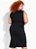 Vestido Preto Em Ribana Canelada Plus Size - Imagem 2