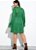 Vestido Verde Em Malha Canelada Com Transpasse Plus - Imagem 5