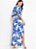 Vestido Folhagem Azul Em Malha De Viscose - Imagem 2