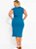 Vestido Azul Em Canelado Plus Size - Imagem 2