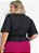 Blusa Preta Com Faixa Gratis Plus Size - Imagem 2