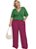 Blusa Verde Com Faixa Gratis Plus Size - Imagem 4