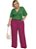 Blusa Verde Com Faixa Gratis Plus Size - Imagem 6