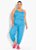 Macacão Jogger Azul Anil Com Alças Plus Size - Imagem 1