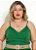 Macaquinho Verde Bandeira Com Bolsos Plus Size - Imagem 3