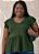 Blusa Verde Com Peplum Plus Size - Imagem 1