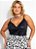 Blusa Preta Em Cirrê Com Drapeado - Imagem 1