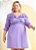Vestido Roxo Com Babado Plus Size - Imagem 1