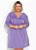 Vestido Roxo Com Babado Plus Size - Imagem 2