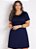 Vestido Azul Marinho Em Malha - Imagem 1