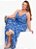 Vestido Folhagem Azul Em Malha - Imagem 3