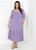 Vestido Lilás Com Franzido Plus Size - Imagem 1