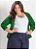 Casaquinho Verde Aberto Na Frente Plus Size - Imagem 1