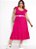 Vestido Com Babados Midi Pink Plus Size - Imagem 1