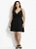 Vestido Preto Em Crepe Plano Plus Size - Imagem 1