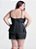 Baby Doll Preto e Poá Plus Size - Imagem 2