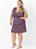 Vestido Decote V Floral Escuro Plus Size - Imagem 6