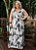 Vestido Longo Transpassado Plus Size Folhagem - Imagem 3