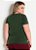 Blusa Lapela Decorativa Verde Militar Plus Size - Imagem 2