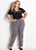 T-shirt Preta Tira Com Detalhe Plus Size - Imagem 3