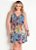 Vestido Floral Plus Size Com Alças E Transpasse - Imagem 1