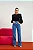 Calça Jeans Feminina Wide Leg Fit Alongada com Cinto Decorativo - Imagem 1