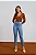 Calça Jeans Skinny Cigarrete com Cintura Hot Pants - Imagem 1