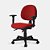 Cadeira Executiva Turim Giratória Back com Braços Vermelha - Imagem 1