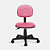 Cadeira Secretaria Estrela Giratória Universal Rosa - Imagem 2