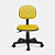 Cadeira Secretaria Estrela Giratória Universal Amarela - Imagem 2