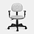 Cadeira Secretaria Estrela Giratória Universal C/Braços Branca - Imagem 2
