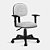 Cadeira Secretaria Estrela Giratória Universal C/Braços Branca - Imagem 1