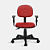 Cadeira Secretaria Estrela Giratória Universal C/Braços Vermelha - Imagem 2