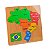 Mapa Geografico Brasil 30 Pecas de Madeira - Imagem 1