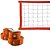 Kit Rede de Vôlei com Marcação Evo Sports 7 metros Laranja - Imagem 1