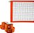 Kit Beach Tennis duplas com marcação Evo Sports Laranja 10 metros - Imagem 1