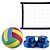 Kit Rede de Vôlei com Marcação e Bola Evo Sports 7 metros Azul - Imagem 2