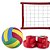 Kit Rede de Vôlei com Marcação e Bola Evo Sports 7 metros Vermelho - Imagem 1