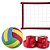 Kit Rede de Vôlei com Marcação e Bola Evo Sports 7 metros Vermelho - Imagem 2