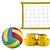 Kit Rede de Vôlei com Marcação e Bola Evo Sports 8 metros Amarelo - Imagem 3