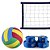 Kit Rede de Vôlei com Marcação e Bola Evo Sports 8 metros Azul - Imagem 1