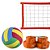 Kit Rede de Vôlei com Marcação e Bola Evo Sports 8 metros Laranja - Imagem 1