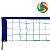 Kit Mini Futevôlei Rede com Marcação e Mastro Evo Sports 3,5 metros Azul - Imagem 2