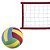 Kit Rede de Vôlei com Bola Evo Sports 5 metros Vermelho - Imagem 3