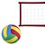 Kit Rede de Vôlei com Bola Evo Sports 5 metros Vermelho - Imagem 2