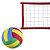 Kit Rede de Vôlei com Bola Evo Sports 5 metros Vermelho - Imagem 1