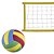 Kit Rede de Vôlei com Bola Evo Sports 7 metros Amarela - Imagem 1